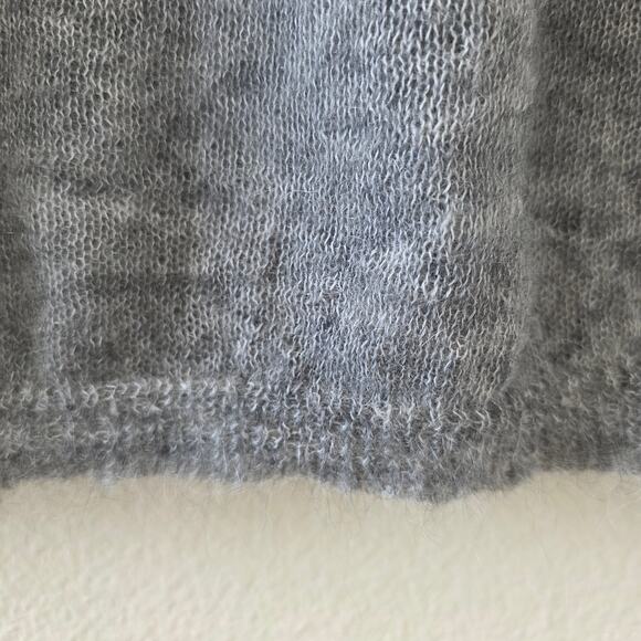 Nioi Italy Colorblock Mohair Wool Blend Sweater Dress Gray Mustard Womens Size L - Picture 5 of 9